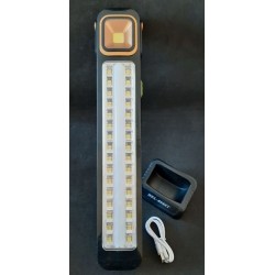 Ліхтар на акумуляторі, LED, з сонячною панеллю, з підставкою, 5 режимів, HEL-6866T